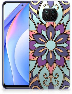 B2Ctelecom TPU Bumper Xiaomi Mi 10T Lite Smartphone hoesje Paarse Bloem