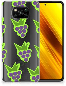 B2Ctelecom TPU Bumper Xiaomi Poco X3 Smartphone Hoesje Doorzichtig Druiven