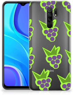 B2Ctelecom TPU Bumper Xiaomi Redmi 9 Smartphone Hoesje Doorzichtig Druiven