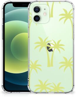 B2Ctelecom TPU Case anti-shock iPhone 12 Mini Smartphone hoesje met doorzichtige rand Palmtrees