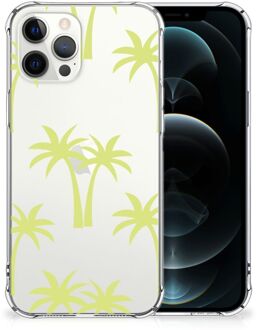 B2Ctelecom TPU Case anti-shock iPhone 12 Pro Max Smartphone hoesje met doorzichtige rand Palmtrees