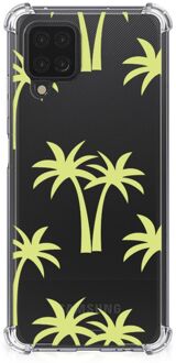 B2Ctelecom TPU Case anti-shock Samsung Galaxy A12 Smartphone hoesje met doorzichtige rand Palmtrees