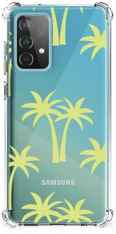 B2Ctelecom TPU Case anti-shock Samsung Galaxy A52 4G/5G Smartphone hoesje met doorzichtige rand Palmtrees