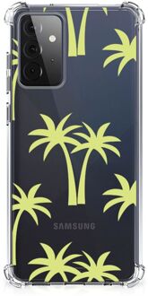 B2Ctelecom TPU Case anti-shock Samsung Galaxy A72 4G/5G Smartphone hoesje met doorzichtige rand Palmtrees