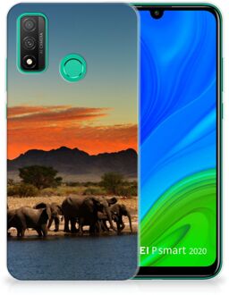 B2Ctelecom TPU Case Huawei P Smart 2020 Telefoonhoesje Olifanten