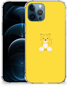 B2Ctelecom TPU Case iPhone 12 | 12 Pro Smartphone hoesje met doorzichtige rand Baby Leopard