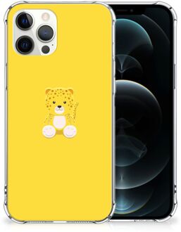 B2Ctelecom TPU Case iPhone 12 Pro Max Smartphone hoesje met doorzichtige rand Baby Leopard