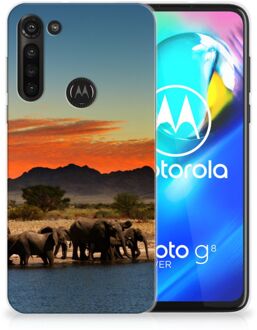 B2Ctelecom TPU Case Motorola Moto G8 Power Telefoonhoesje Olifanten