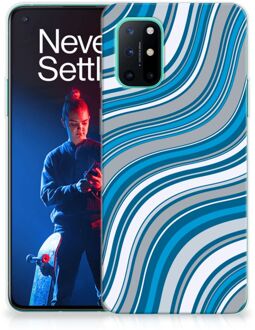 B2Ctelecom TPU Case OnePlus 8T Telefoonhoesje Golven Blauw