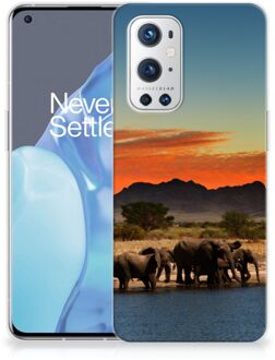 B2Ctelecom TPU Case OnePlus 9 Pro Telefoonhoesje Olifanten