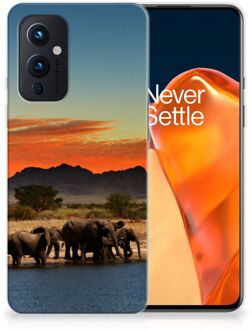 B2Ctelecom TPU Case OnePlus 9 Telefoonhoesje Olifanten