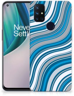 B2Ctelecom TPU Case OnePlus Nord N10 5G Telefoonhoesje Golven Blauw