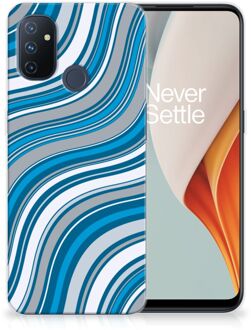 B2Ctelecom TPU Case OnePlus Nord N100 Telefoonhoesje Golven Blauw