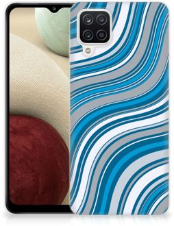 B2Ctelecom TPU Case Samsung Galaxy A12 Telefoonhoesje Golven Blauw