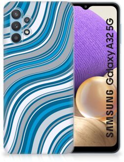 B2Ctelecom TPU Case Samsung Galaxy A32 5G Telefoonhoesje Golven Blauw