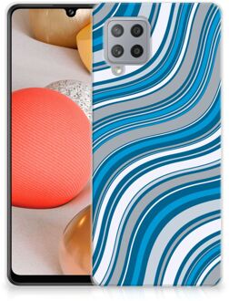 B2Ctelecom TPU Case Samsung Galaxy A42 Telefoonhoesje Golven Blauw