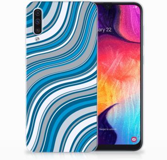 B2Ctelecom TPU Case Samsung Galaxy A50 Design Waves Blue