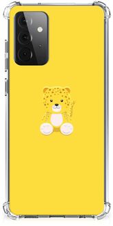 B2Ctelecom TPU Case Samsung Galaxy A72 4G/5G Smartphone hoesje met doorzichtige rand Baby Leopard