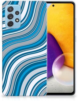 B2Ctelecom TPU Case Samsung Galaxy A72 Telefoonhoesje Golven Blauw