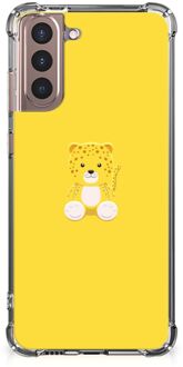 B2Ctelecom TPU Case Samsung Galaxy S21 Plus Smartphone hoesje met doorzichtige rand Baby Leopard