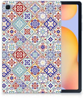 B2Ctelecom TPU Case Samsung Galaxy Tab S6 Lite Tablet Back Cover Tegels Kleur met transparant zijkanten