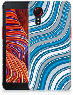 B2Ctelecom TPU Case Samsung Galaxy Xcover 5 Telefoonhoesje Golven Blauw