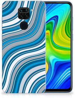 B2Ctelecom TPU Case Xiaomi Redmi Note9 Telefoonhoesje Golven Blauw