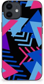 B2Ctelecom TPU Gripcase iPhone 12 Pro | 12 (6.1") Smartphone Hoesje met Zwarte rand Funky Triangle