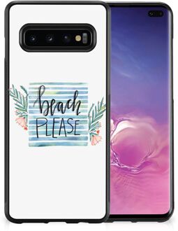 B2Ctelecom TPU Gripcase Samsung Galaxy S10+ Smartphone Hoesje met Zwarte rand Boho Beach