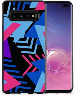 B2Ctelecom TPU Gripcase Samsung Galaxy S10+ Smartphone Hoesje met Zwarte rand Funky Triangle