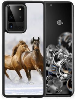 B2Ctelecom TPU Gripcase Samsung Galaxy S20 Ultra Smartphone Hoesje met Zwarte rand Paarden