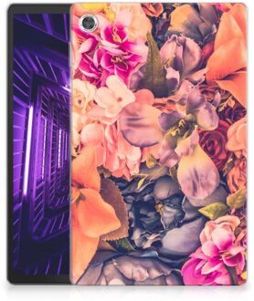 B2Ctelecom TPU Hoes Lenovo Tab M10 Plus Silicone Case Bosje Bloemen met transparant zijkanten