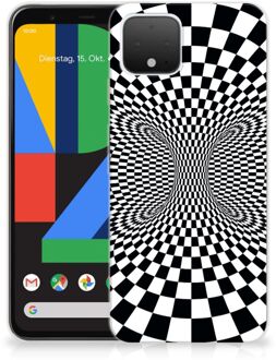 B2Ctelecom TPU Hoesje Google Pixel 4 Zwart-Wit Design Illusie