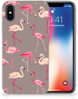 B2Ctelecom TPU Hoesje iPhone 10 | Xs Flamingo