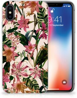 B2Ctelecom TPU Hoesje iPhone 10 | Xs Flowers