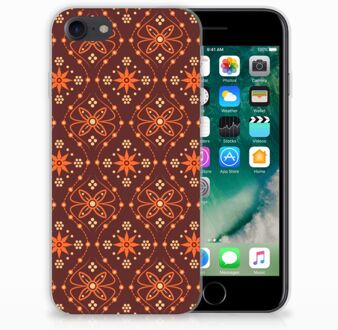 B2Ctelecom TPU Hoesje iPhone SE (2020) en iPhone 8 | 7 Batik Brown