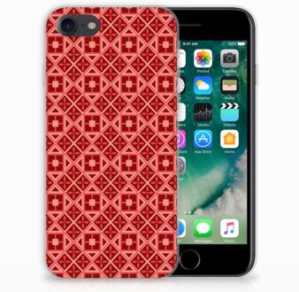 B2Ctelecom TPU Hoesje iPhone SE (2020) en iPhone 8 | 7 Batik Red