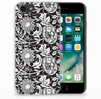 B2Ctelecom TPU Hoesje iPhone SE (2020) en iPhone 8 | 7 Black Flowers