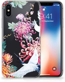 B2Ctelecom TPU Hoesje iPhone X | Xs Bird Flowers