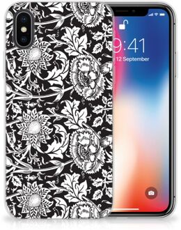 B2Ctelecom TPU Hoesje iPhone X | Xs Black Flowers