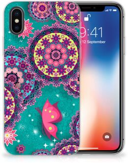 B2Ctelecom TPU Hoesje iPhone Xs | X Cirkels en Vlinders