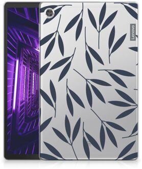 B2Ctelecom TPU Hoesje Lenovo Tab M10 Plus Backcase Leaves Blue met doorzichte zijkanten