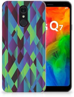 B2Ctelecom TPU Hoesje LG Q7 Abstract Green Blue