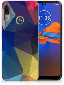 B2Ctelecom TPU Hoesje Motorola Moto E6 Plus Polygon Dark