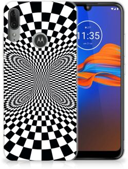 B2Ctelecom TPU Hoesje Motorola Moto E6 Plus Zwart-Wit Design Illusie