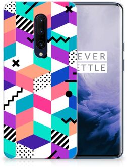 B2Ctelecom TPU Hoesje OnePlus 7 Pro Kleurrijk Blokken