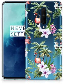 B2Ctelecom TPU Hoesje OnePlus 7T Pro Flamingo Palms