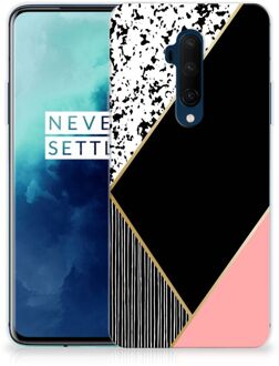 B2Ctelecom TPU Hoesje OnePlus 7T Pro Zwart Roze Vormen