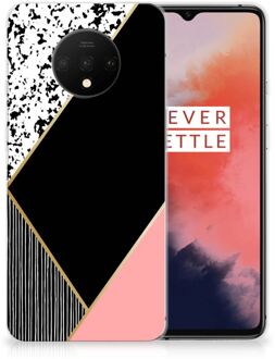 B2Ctelecom TPU Hoesje OnePlus 7T Zwart Roze Vormen