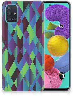 B2Ctelecom TPU Hoesje Samsung Galaxy A51 Abstract Green Blue